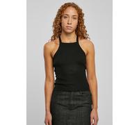 Urban Classics - Ladies Rib Knit Crossed Back Black - Top - black - L - 35% Polyacrylic, 35% Viscose, 30% Nylon L