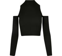 Urban Classics Ladies Rib Knit Cut Out Sleeve Longsleeve Women Long Sleeve Crop