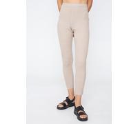 Urban Classics Women's Ladies Rib Knit Leggings Yoga Pants, Light Taupe, XS