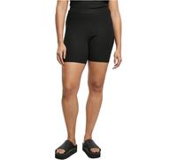 Urban Classics Rib Knit Short Leggings Black 5XL Woman