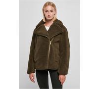 Urban Classics Ladies Sherpa Biker Jacket Fluffy Fabric Transition Jacket