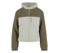 Urban Classics Ladies Sherpa Crinkle Nylon Mix Jacket Between-seasons Jacket green XS