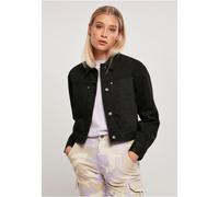 Urban Classics Ladies Short Boxy Worker Jacket Oversize Denim Jacket Collar