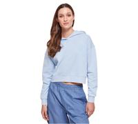 Urban Classics Ladies Short Flower Embroidery Terry Hoody Pullover Oversize