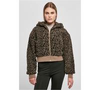 Urban Classics Ladies Short Oversized AOP Sherpa Jacket Women Jacket Leopard new