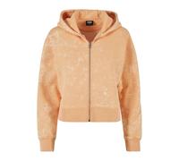 Urban Classics Ladies Short Oversized Towel Washed Zip Hoody Pale Orange size L | Cardigans Outlet | Women L