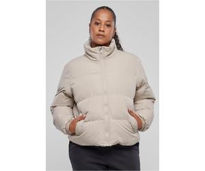 Urban Classics Ladies Short Peached Puffer Jacket Wet Sand size L | Cropped Jackets Outlet | Women | Orange L