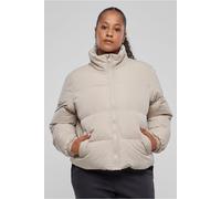 Urban Classics Ladies Short Peached Puffer Jacket Wet Sand size S | Cropped Jackets Outlet | Women | Orange S