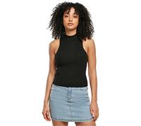Urban Classics Ladies Short Rib Knit Turtleneck Top, Women's Turtleneck Knitted Top, Sizes XS-5XL, Black, XS