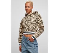 Urban Classics Ladies Shorts Aop College Hoody Jumper Animal Print Relaxed Woman