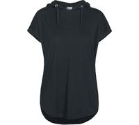 Urban Classics Women's Ladies Sleeveless Jersey Hoody T-Shirt, Black, XL