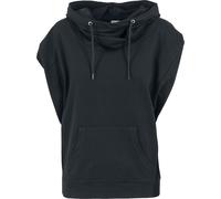 Urban Classics Ladies Sleeveless Terry High Neck Hoodie T-Shirt black XL