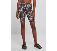 Urban Classics - Ladies Soft AOP Cycle Blacksoftflower - Shorts - black - XS - 100% Polyester,Jersey XS