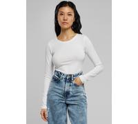 Urban Classics Women's Ladies Stretch Jersey Longsleeve Body T-Shirt, White, L