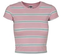 Urban Classics Ladies Stripe Cropped Tee T-Shirt Striped Crop Top Summer