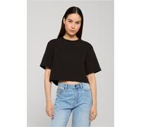 Urban Classics - Ladies Structured Jersey Cropped Black - Top - black - S - 80% Cotton, 20% Polyester S