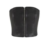 Urban Classics - Ladies Synthetic Leather Bandeau Black - Top - black - XS - 100% Polyester,Fake Leather XS