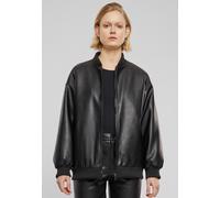 Urban Classics - Ladies Synthetic Leather Bomber Black - Leather Jacket - black - XS - 100% Polyester,100% Viscose,Fake Leather XS
