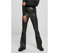 Urban Classics Ladies Synthetic Leather Flared Pants Women Slim Fit Flare