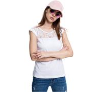 Urban Classics Ladies Top Lace Tee Shirt Floral Pattern