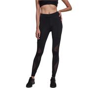 Urban Classics Women's Leggings - Triangle Tech Mesh - Black (Blk/Blk) - XS