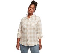 Urban Classics Ladies Turnup Checked Flannel Shirt Cotton Flannel Check