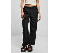 Urban Classics - Ladies Vicose Straight Leg Black - Pants - black - S - 68% Viscose, 32% Polyester S