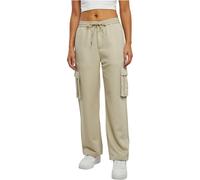 Urban Classics Ladies Viscose Straight Leg Cargo Pants Women's Loose Fit New
