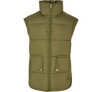 Urban Classics Ladies - Waisted Puffer Vest olive - S
