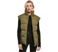 Urban Classics Ladies Waisted Puffer Vest Olive size S | Vests Outlet | Women | Green S