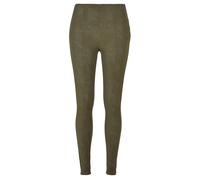 Urban Classics Ladies Washed Faux Leather Pants Olive size XS | Leggings Outlet | Women | Green XS