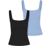 Urban Classics Ladies Wide Neck Rib Top 2-Pack New