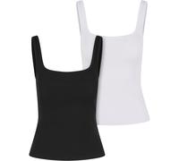 Urban Classics Ladies Wide Neck Rib Top 2-Pack New