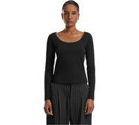 Urban Classics Ladies Wide Neck Shirt Long-sleeve Shirt black XL
