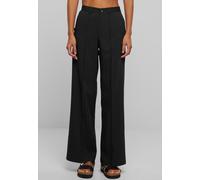 Urban Classics - Ladies Wide Pleated Black - Pants - black - W26 - 75% Polyester, 19% Viscose, 6% Elastane W26