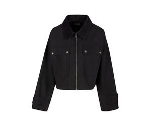 Urban Classics Ladies' Workwear Cropped Cotton Jacket Mid-Season Jackets black L