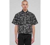 Urban Classics Laser Camo Printed Boxy Short Sleeve Shirt Grey L Man