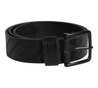 Urban Classics - Leather Imitation Belt Allover Logo black - S/M