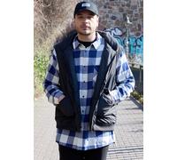 Urban Classics - Long Oversized Checked Darkblue/Cream - Shirt - blue - S - 100% Cotton,Cotton S