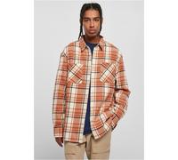 Urban Classics Long Oversized Checked Leaves Shirt Men Casual Shirt Checkered