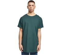 Urban Classics Men's Long Shaped Turnup Tee Casual T-Shirt for Men Long Cut Sizes XS-5XL, Bottle Green, M