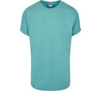 Urban Classics Long Shaped Turnup Tee Basic T-Shirt Round Hem Men S-XXL