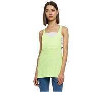 Urban Classics Women's Ladies Loose Burnout Tank Top Sports Shirt, Neon Yellow, M
