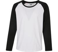 Urban Classics Mädchen Girls Contrast Raglan Longsleeve White/Black