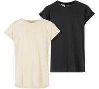 Urban Classics Mädchen Girls Extended Shoulder Tee 2-Pack UCK771A