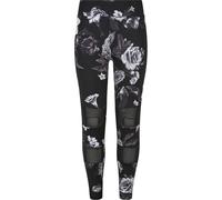 Urban Classics Mädchen Girls Tech Mesh AOP Leggings Dark Flower Aop