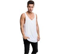 Urban Classics Men Long Shaped Open Edge Loose Tank Top Mens Tank Top Available in Many Sizes S - XXL, White (White 220), XL