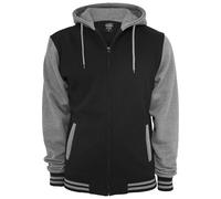 Urban Classics Mens 2-tone Zip Hoody Sweatshirt, Blk/Gry, XL EU
