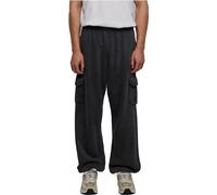Urban Classics Men's Acid Washed Cargo Sweatpants Pants, Black, M