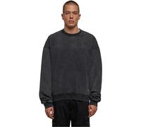 Urban Classics Sweatshirt Acid Washed Crew Men's Black L